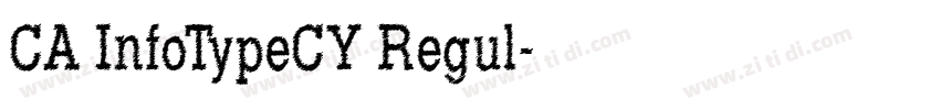 CA InfoTypeCY Regul字体转换